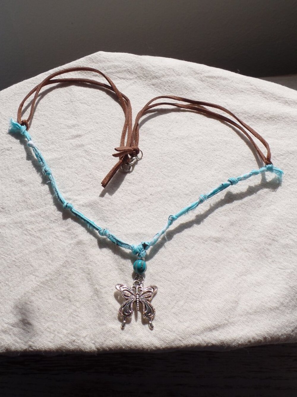 Hand Crafted BUTTERFLY Bandana SWAG Necklace